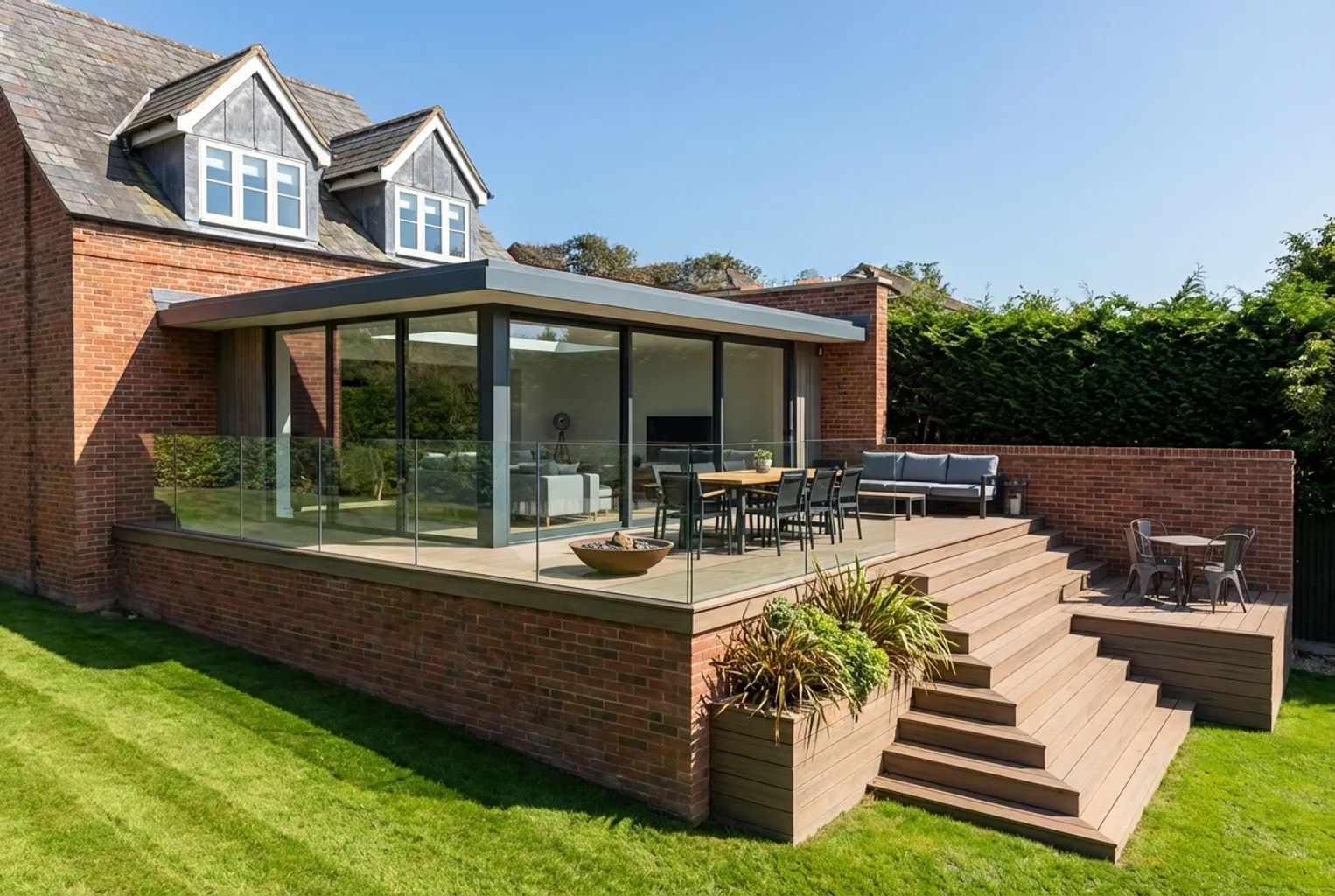 Single storey extension shown in AI